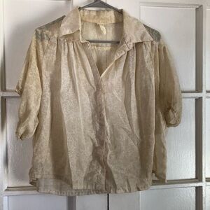 Vintage sheer button down top